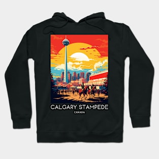 A Pop Art Travel Print of Calgary - Canada Hoodie